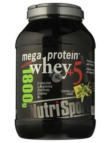 Mega Protein 5 Whey Vainilla 1,8Kg. de Nutrisport