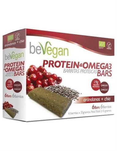Barritas Arandanos + Chia / Protein-Antioxidant 6x36 g de Bevegan