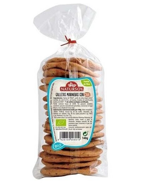 Galletas Marineras Con Chía 140 G de Natursoy