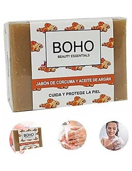 Curcuma Y Argan Jabon Pastilla 100 Gramos Boho