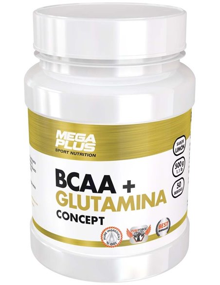 Bcaa+Glutamina Concept Tropical 500Gr. de Mega Plus