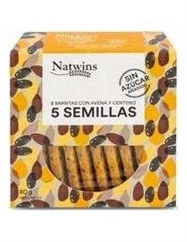 Barritas De 5 Semillas 80Gr. de Natwins