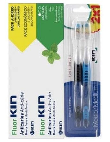 Fluor Kin Anticaries Pasta Dental 125Ml. + Cepillo de Kin