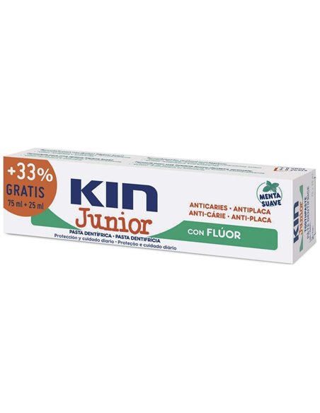Kin Junior Pasta Dental Inf Menta Suave 75+25Ml. de Kin