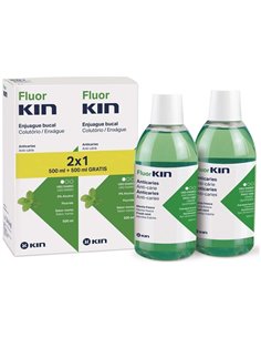 Fluor Kin Pack 2X1 Enjuage Anticaries 500Ml. de Kin