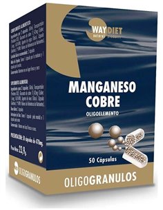 Manganeso-Cobre Oligogranulos 50Caps. de Waydiet Natural Products