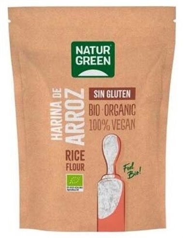 Harina de Arroz Bio sin Gluten 500 G de Naturgreen