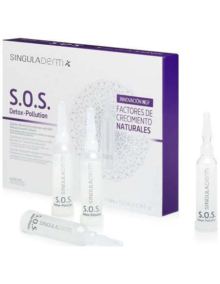 S.O.S. Detox-Pollution 4 Viales De 10,5Ml de Singuladerm