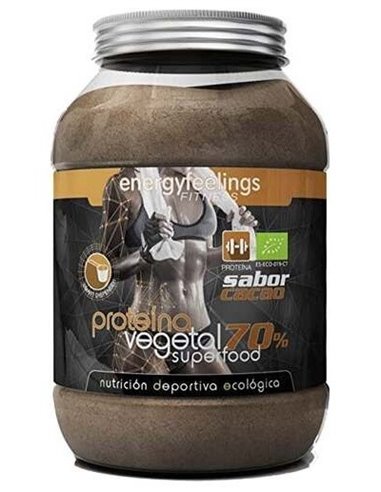 Proteina Vegana 73% Cacao 1Kg. Eco Vegan de Energy Feelings