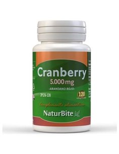 Cranberry 5000mg (Arándano Rojo), 120 comp. de NaturBite