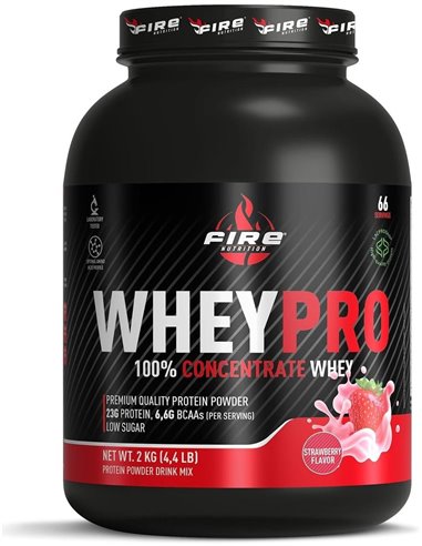 Wheypro Concentrate Fresa 2Kg. de Fire Nutrition