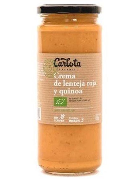 Crema De Lenteja Roja Y Quinoa 450Gr. Eco Sg Vegan de Carlota Organic