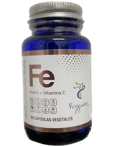 Hierro+Vitamina C 30Vcap. de Veggunn