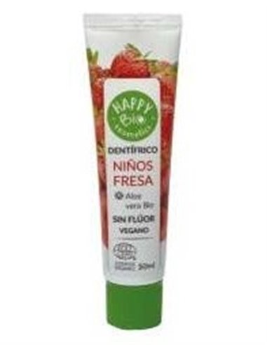 Dentifrico Niños Fresa Sin Fluor 50Ml. Eco de Happy Bio