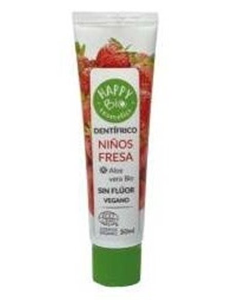 Dentifrico Niños Fresa Sin Fluor 50Ml. Eco de Happy Bio
