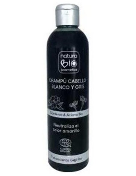 Champu Cabello Blanco Y Gris Gardenia-Aciano 250Ml de Naturabio Cosmetics