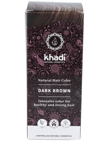 Tinte Herbal Color Castaño Oscuro 100Gr. de Khadi