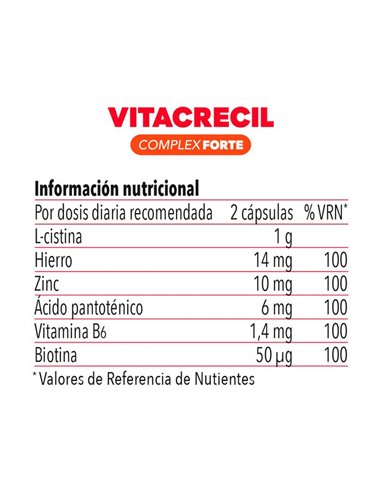 Vitacrecil Complex Forte 180 Caps de Vitacrecil