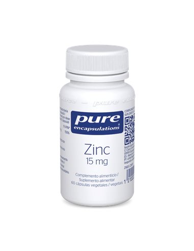 Zinc 15mg 60cap (24x12,1g) de Pure Encapsulations
