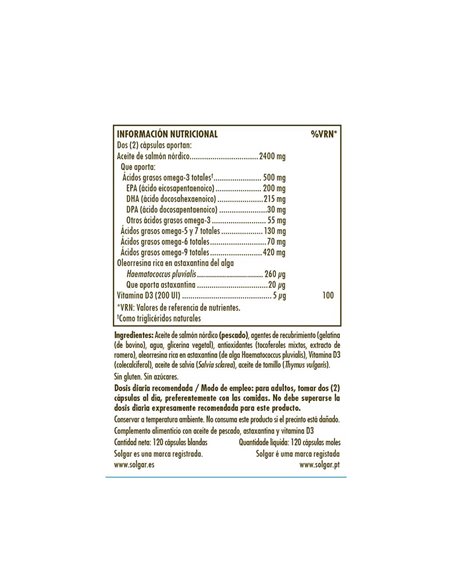 Full Spectrum Omega 3, 5, 6, 7 y 9 120Cap. de Solgar