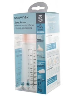 Biberon Zero Antic B/Ancha Sili Flujo Medio 270Ml de Suavinex 2