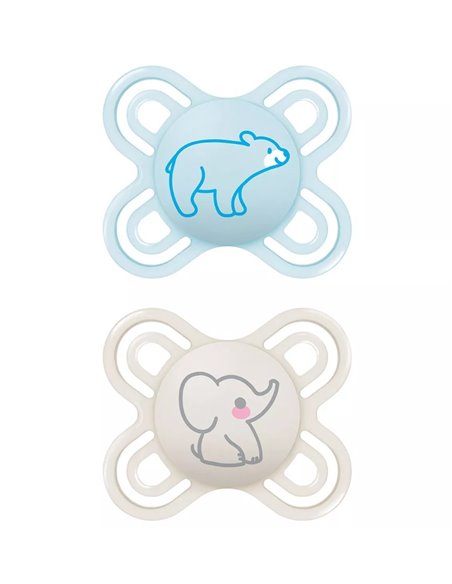 Chupete Perfect Start Sili Fisio 0-2M 2Un Azul de Mam