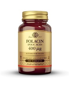 Acido Folico  400Mcg. (Folacin) 100Comp de Solgar 2