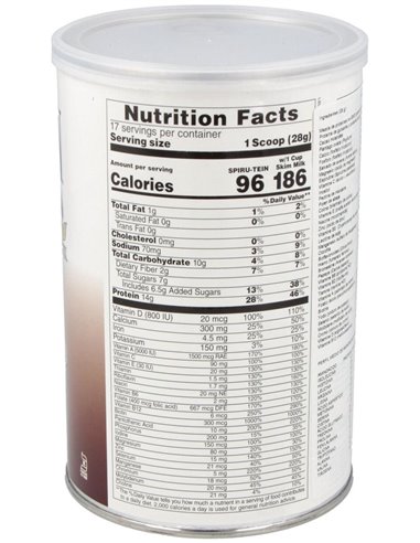 Spiru-Tein Chocolate 476Gr. de Natures Plus
