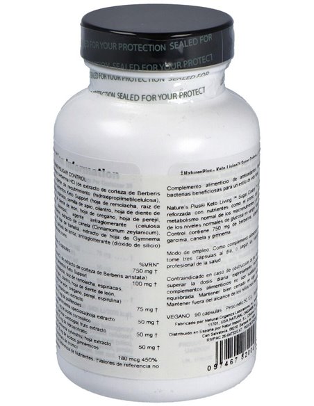 Keto Living Sugar Control 90Cap. de Natures Plus