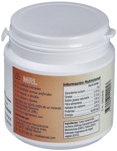 Reishi-Ganoderma-Mrl 500Mg. 90Comp. de Atena