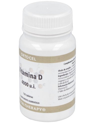 Vitamina D 4000Ui 100Comp. de Ortocel Nutri-Therapy