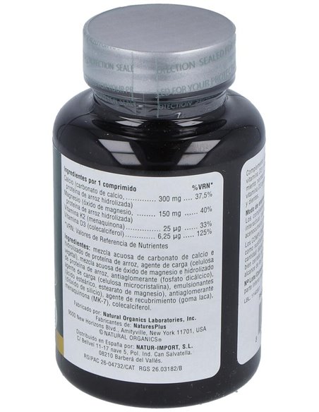 Calcio Magnesio D3 Con Vitamina K2 30 Comp de Natures Plus