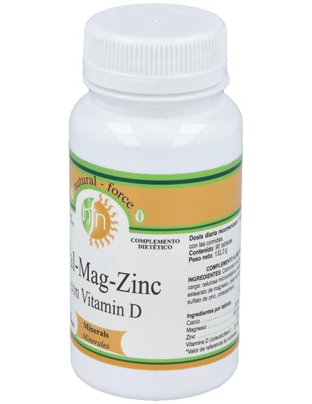 Cal Mag Zinc (Calcio-Magnesio-Zinc-Vit.D) 90Comp. de Nutri-Force
