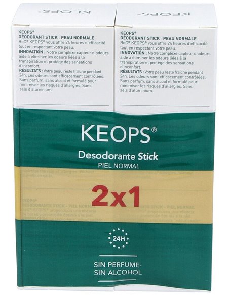 Pack Roc Keops Deo Stick Piel Normal 2X40Ml. de Roc