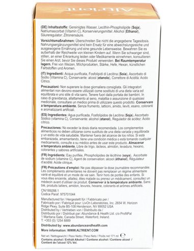 Altrient Vitamina C Liposomal 30Sbrs. de Altrient