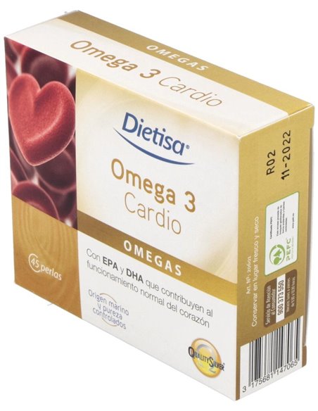 Omega 3 Cardio  Envase 45 Perlas(45 Días) de Dielisa®