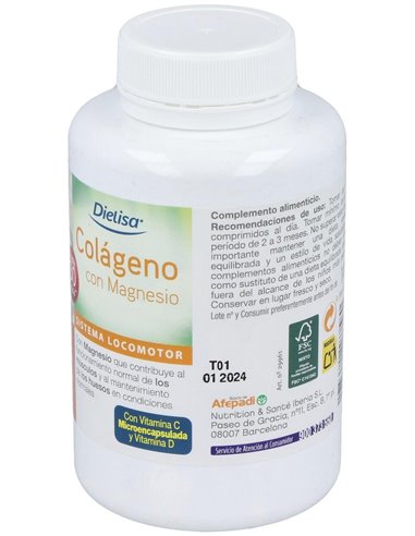 Colageno Con Magnesio 180Comp. de Dietisa (Dielisa)