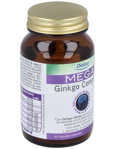 Mega Ginkgo Complex  Envase 60 Cápsulas(30 Dias) de Dielisa®