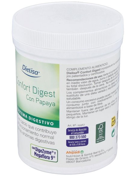 Confort Digest Papaya 180Gr. de Dietisa (Dielisa)
