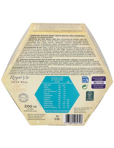 Royal-Vit Mente Activa Envase Que Contiene 20 Viales de Royal-Vit®