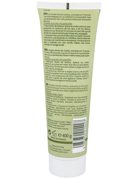 Arcilla Verde 400G Lista Para Usar de Cattier