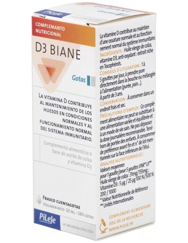 D3 Biane 20Ml. de Pileje