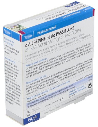 Espino Blanco - Pasiflora 30 comprimidos de Pileje