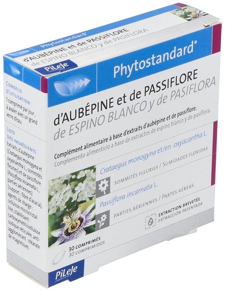 Espino Blanco - Pasiflora 30 comprimidos de Pileje