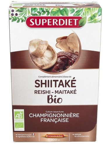 Shitake-Maitake-Reishi Bio 20Amp. de Superdiet