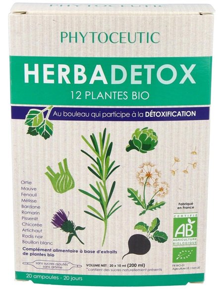 Herbadetox Bio (Herbadraine) 20Amp. Phytoceutic de Phytoceutic