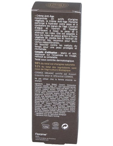 Crema Antiedad Hombre 30Ml. de Florame