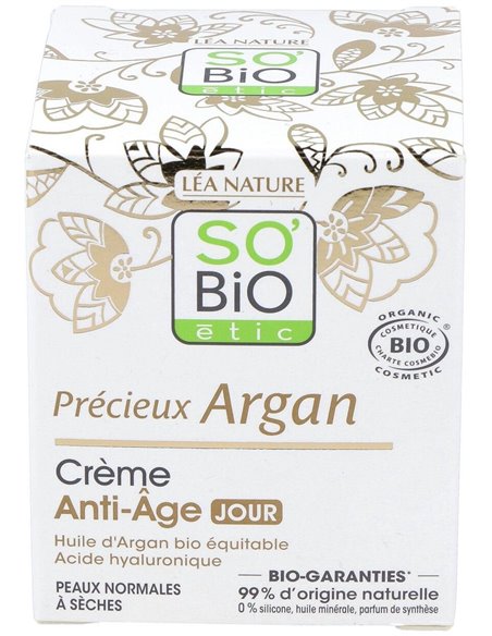 Crema De Dia Antiedad Hialuronico-Argan 50Ml. Bio de So´Bio Etic