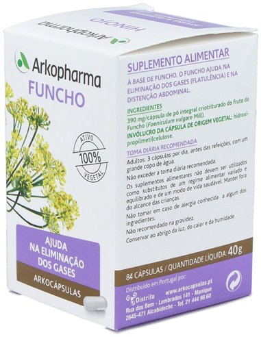 Hinojo 84Arkocapsulas. Bio de Arkopharma