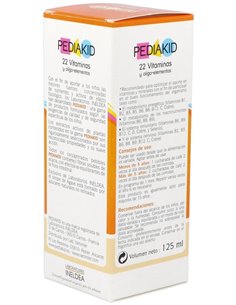 Pediakid 22 Vitaminas-Oligoelementos Jarabe 125Ml. de Ineldea 2